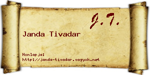 Janda Tivadar névjegykártya