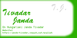 tivadar janda business card